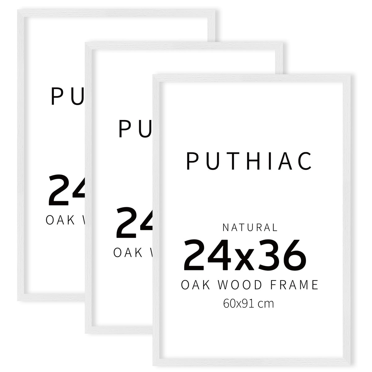 puthiac 11x14 Solid Oak Wood Picture Frame, Natural Oak, 1 Pack