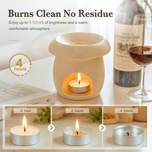 Tea Lights Candles 80 Pack, 4 Hour Palm Wax Tealights