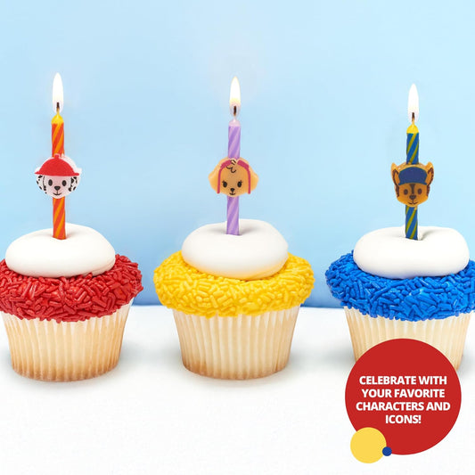 PAW Patrol Birthday Candles | Party Cake Decoration Toppers | 6 Count