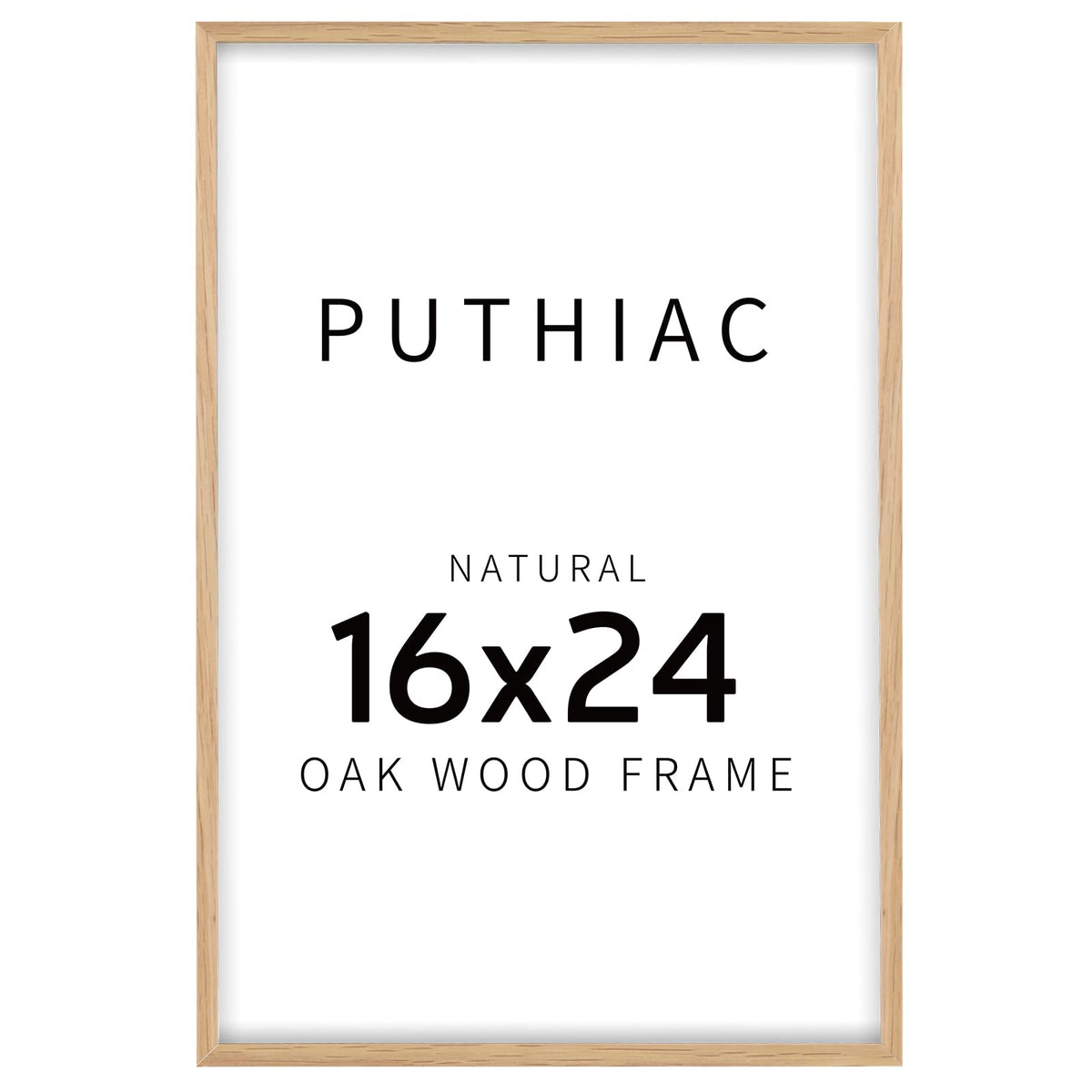 puthiac 11x14 Solid Oak Wood Picture Frame, Natural Oak, 1 Pack