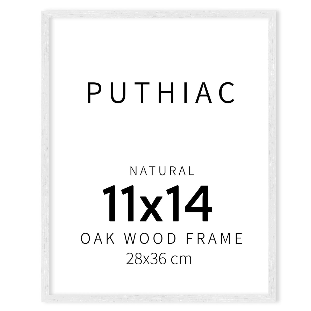 puthiac 11x14 Solid Oak Wood Picture Frame, Natural Oak, 1 Pack