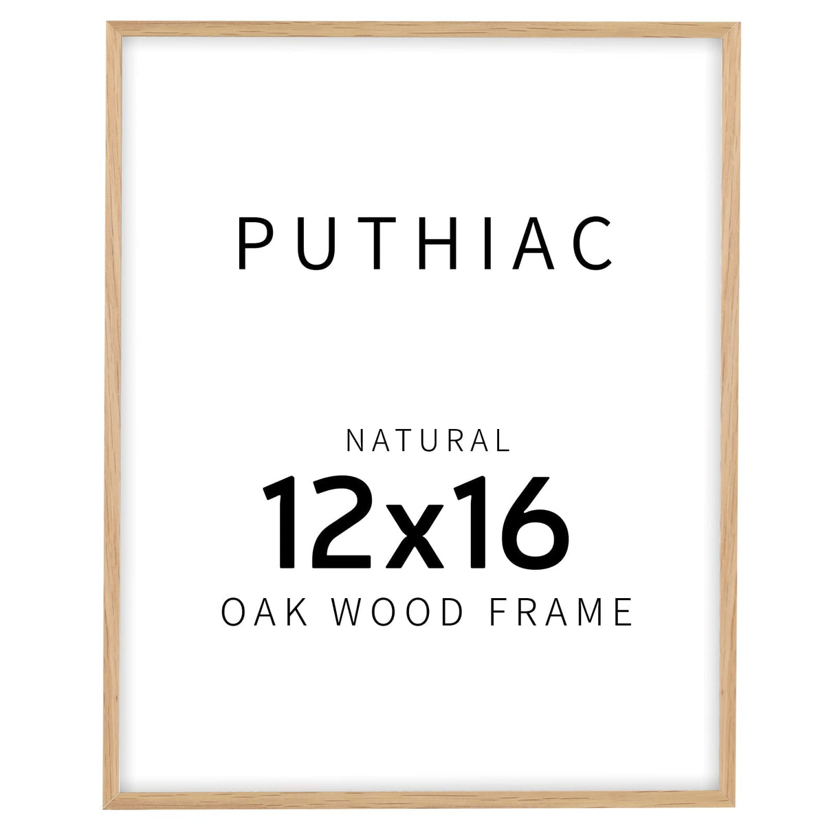 puthiac 11x14 Solid Oak Wood Picture Frame, Natural Oak, 1 Pack