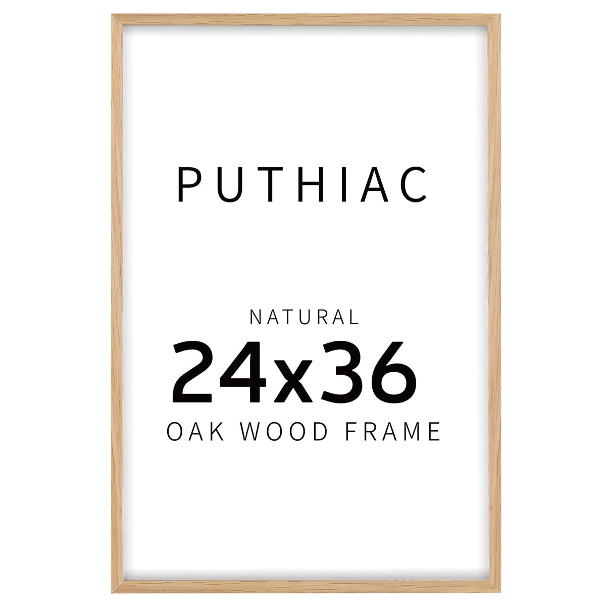 puthiac 11x14 Solid Oak Wood Picture Frame, Natural Oak, 1 Pack