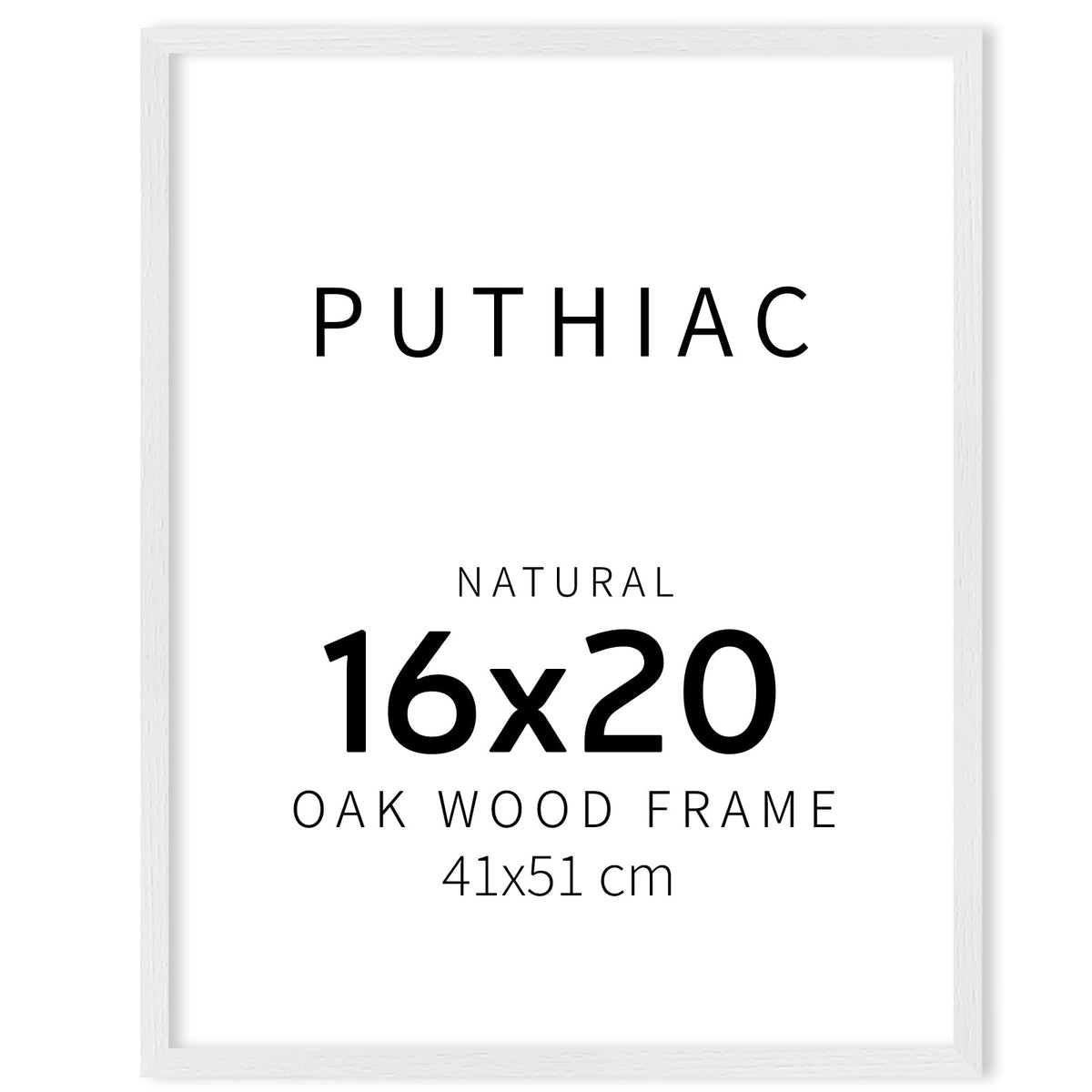 puthiac 11x14 Solid Oak Wood Picture Frame, Natural Oak, 1 Pack