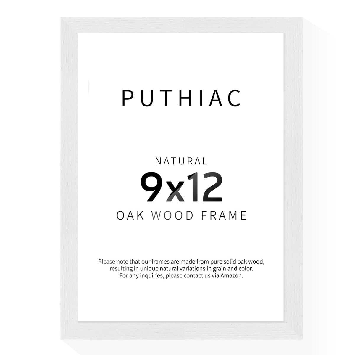 puthiac 11x14 Solid Oak Wood Picture Frame, Natural Oak, 1 Pack