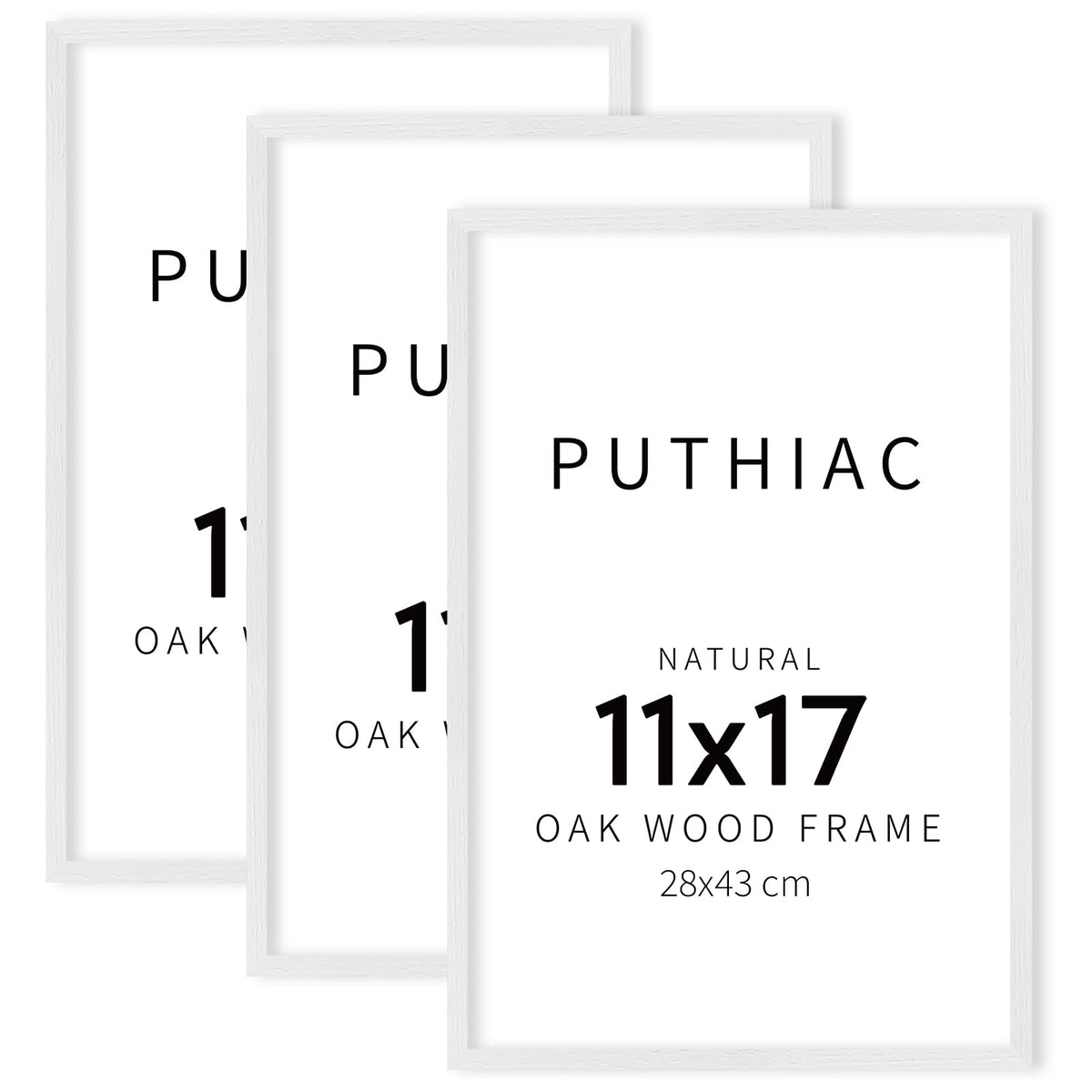 puthiac 11x14 Solid Oak Wood Picture Frame, Natural Oak, 1 Pack
