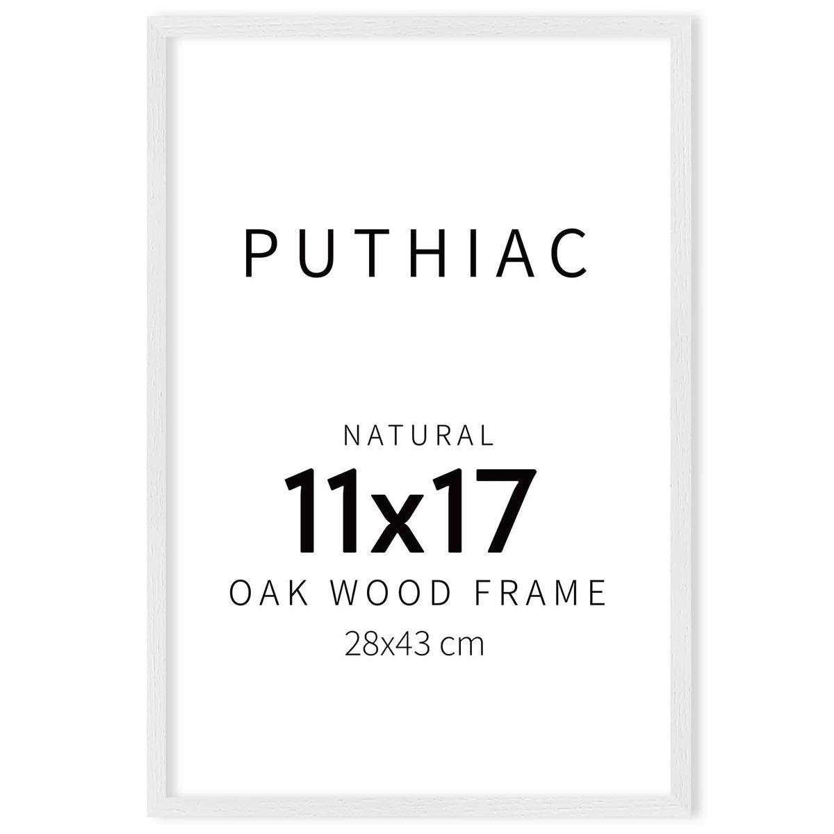 puthiac 11x14 Solid Oak Wood Picture Frame, Natural Oak, 1 Pack