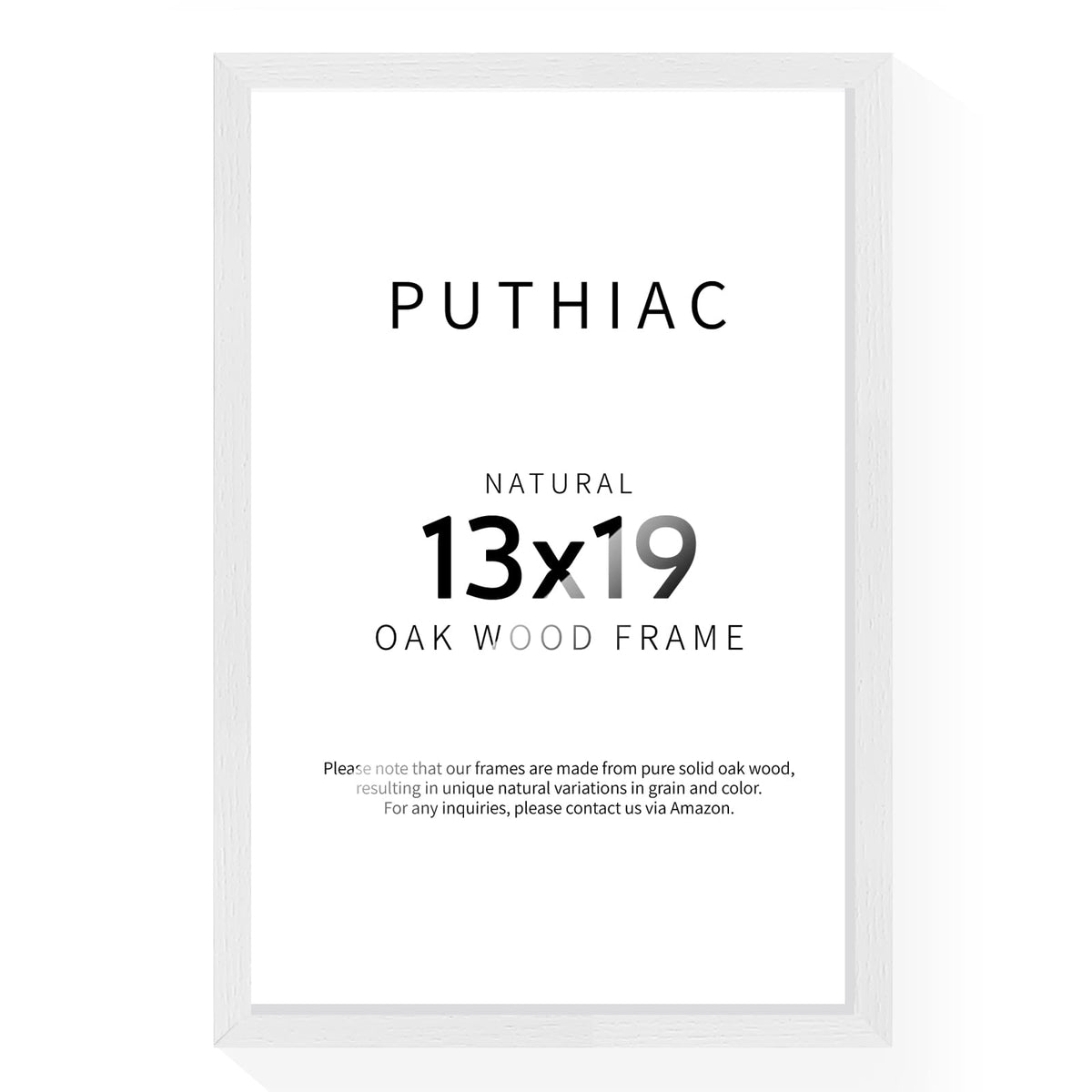 puthiac 11x14 Solid Oak Wood Picture Frame, Natural Oak, 1 Pack