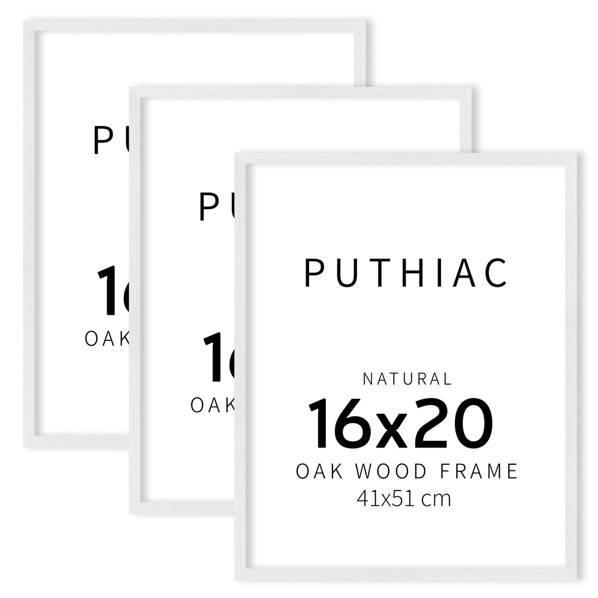 puthiac 11x14 Solid Oak Wood Picture Frame, Natural Oak, 1 Pack