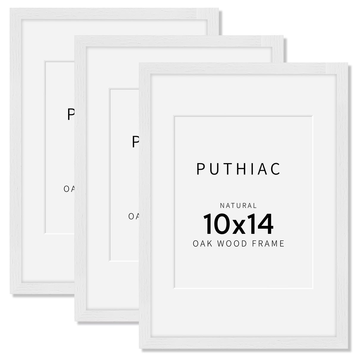 puthiac 11x14 Solid Oak Wood Picture Frame, Natural Oak, 1 Pack