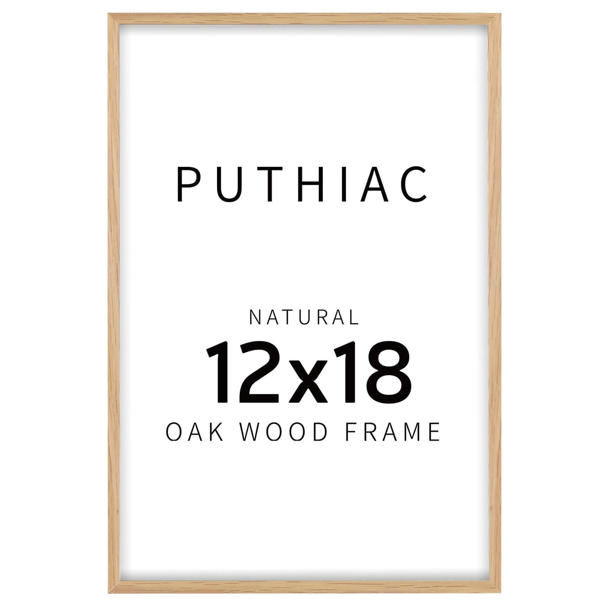 puthiac 11x14 Solid Oak Wood Picture Frame, Natural Oak, 1 Pack