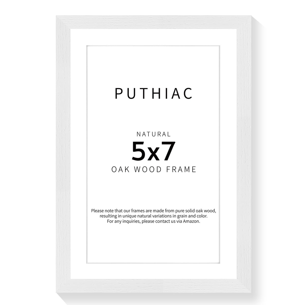 puthiac 11x14 Solid Oak Wood Picture Frame, Natural Oak, 1 Pack
