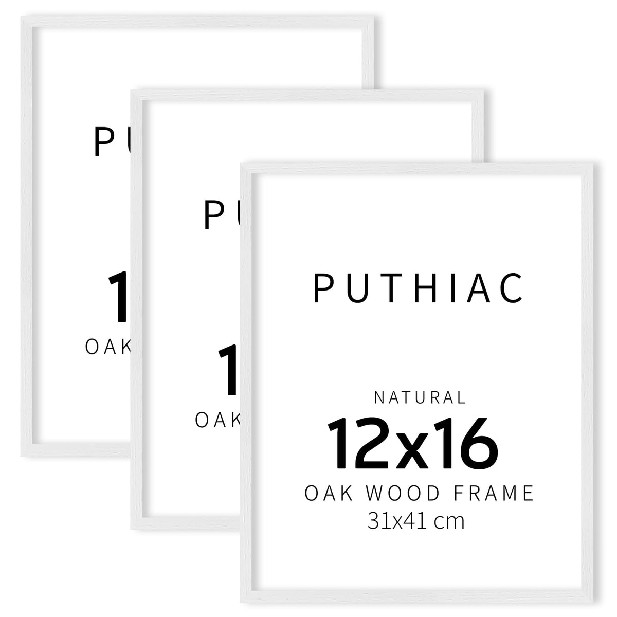 puthiac 11x14 Solid Oak Wood Picture Frame, Natural Oak, 1 Pack