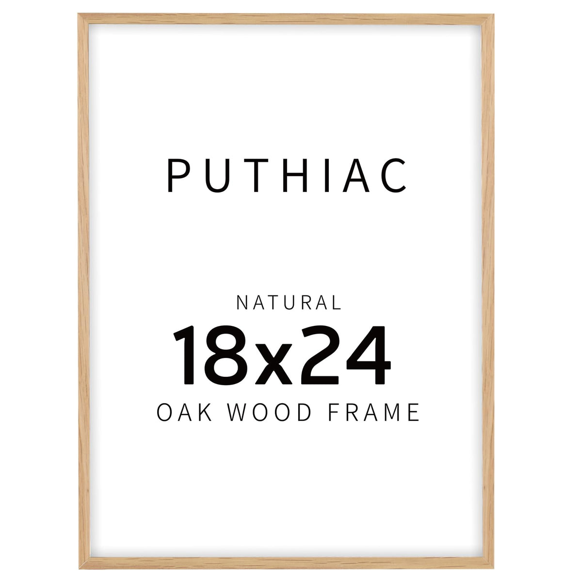 puthiac 11x14 Solid Oak Wood Picture Frame, Natural Oak, 1 Pack