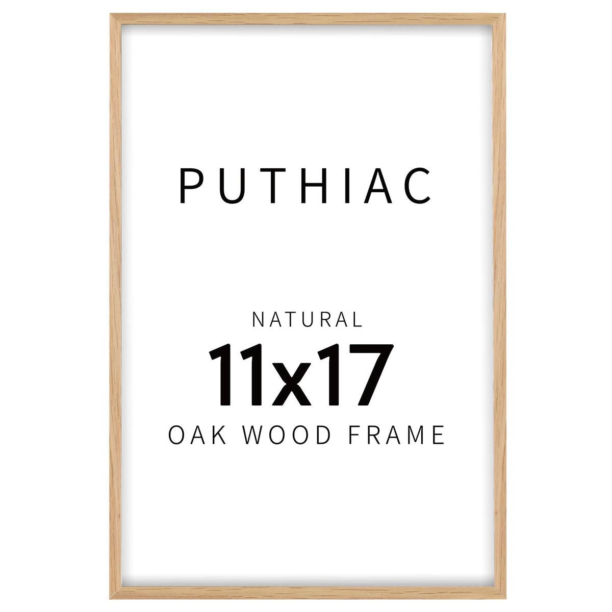puthiac 11x14 Solid Oak Wood Picture Frame, Natural Oak, 1 Pack
