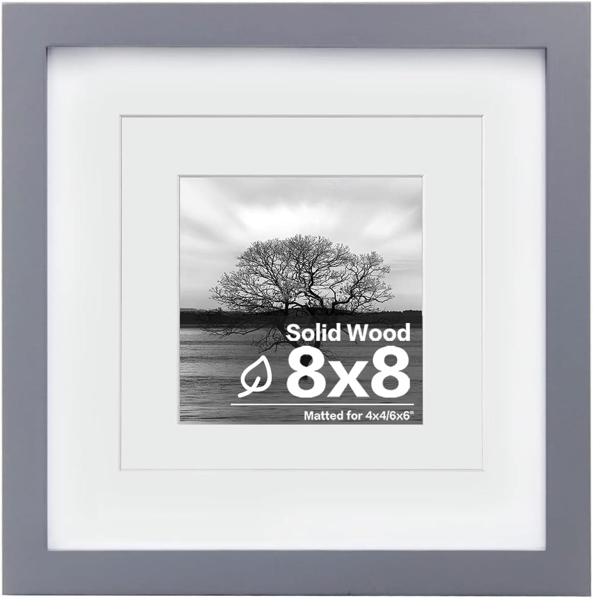 Egofine 11x14 Picture Frame Made of Solid Wood Covered by Plexiglass, Display Pictures 5x7/8x10 with Mat or 11x14 Without Mat for Table Top Display and Wall Mounting Photo Frame, Navy Blue
