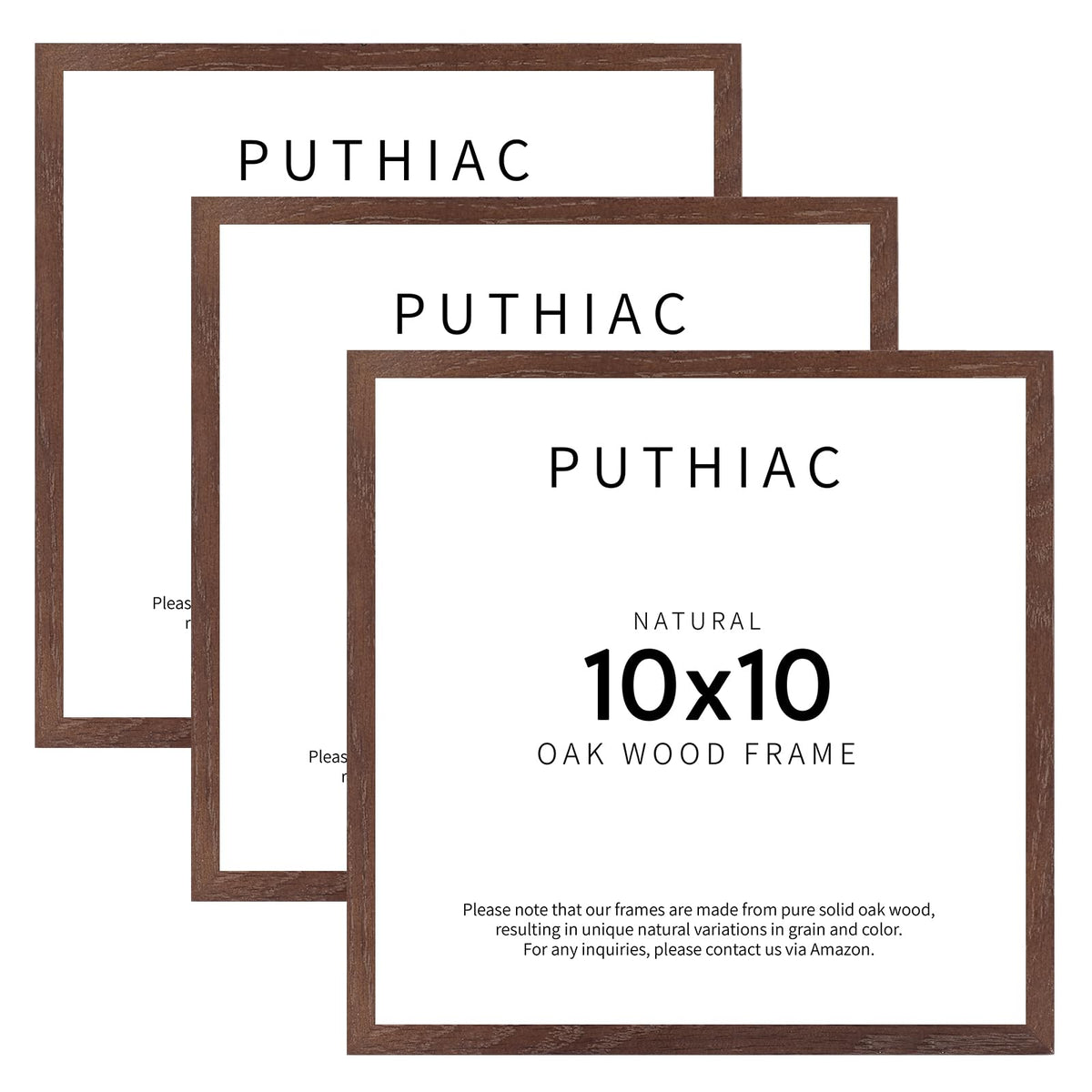 puthiac 11x14 Solid Oak Wood Picture Frame, Natural Oak, 1 Pack