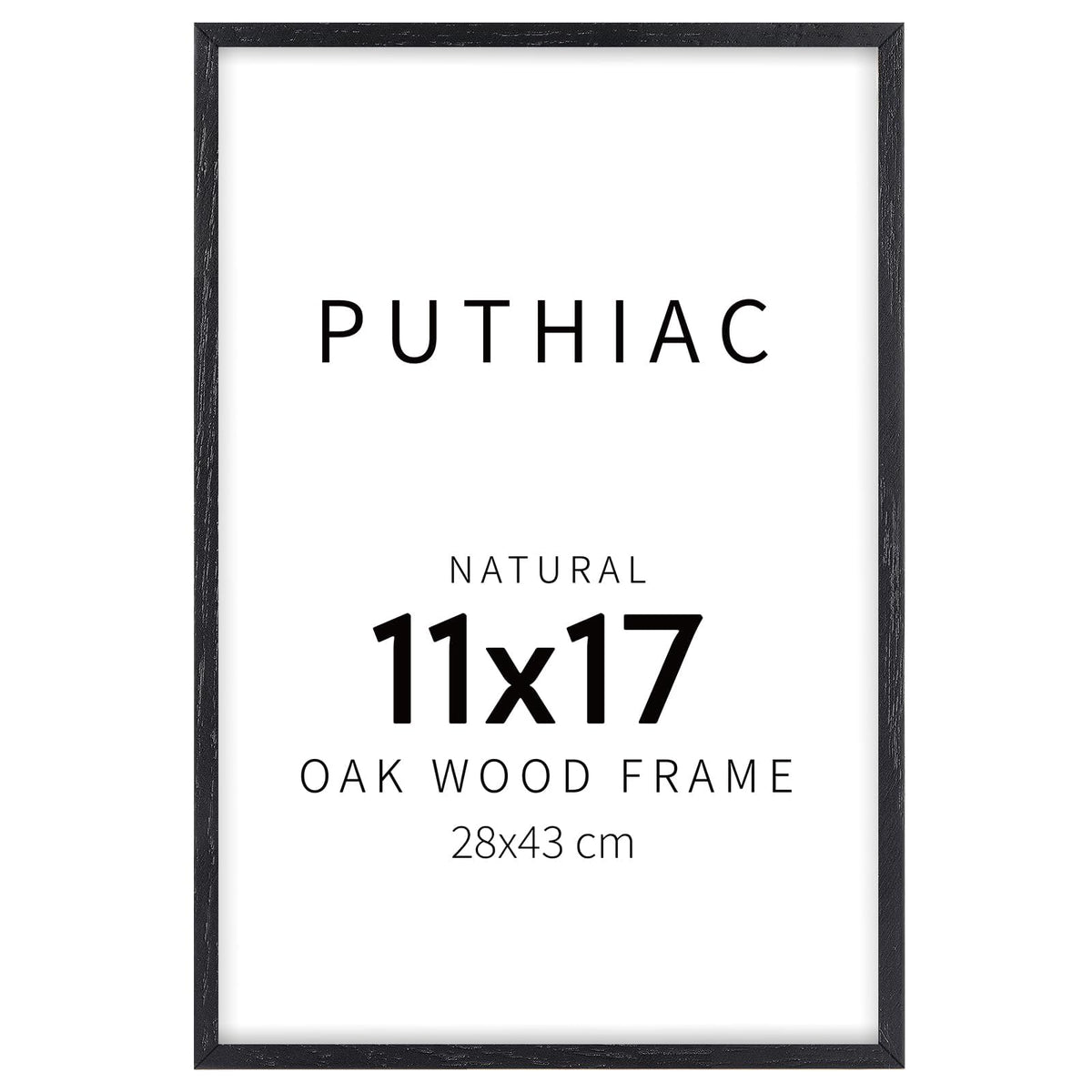 puthiac 11x14 Solid Oak Wood Picture Frame, Natural Oak, 1 Pack