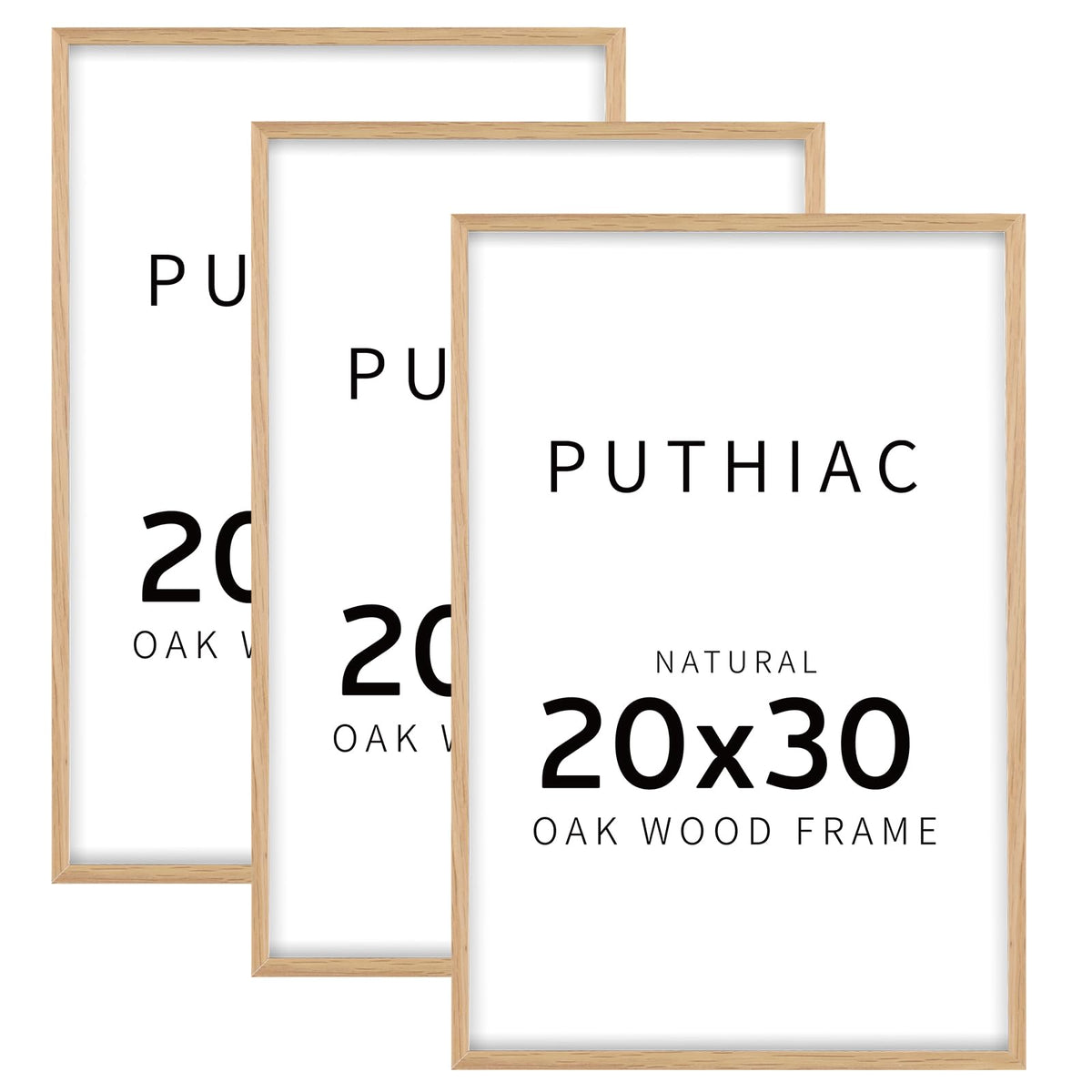 puthiac 11x14 Solid Oak Wood Picture Frame, Natural Oak, 1 Pack