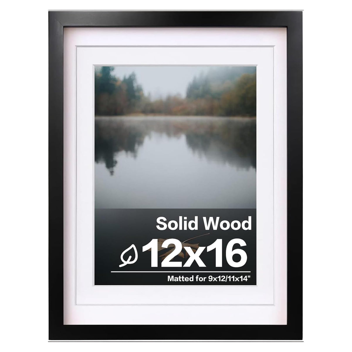 Egofine 11x14 Picture Frame Made of Solid Wood Covered by Plexiglass, Display Pictures 5x7/8x10 with Mat or 11x14 Without Mat for Table Top Display and Wall Mounting Photo Frame, Navy Blue