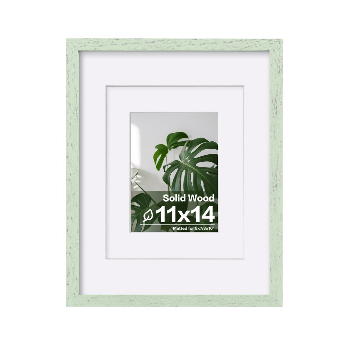 Egofine 11x14 Picture Frame Made of Solid Wood Covered by Plexiglass, Display Pictures 5x7/8x10 with Mat or 11x14 Without Mat for Table Top Display and Wall Mounting Photo Frame, Navy Blue
