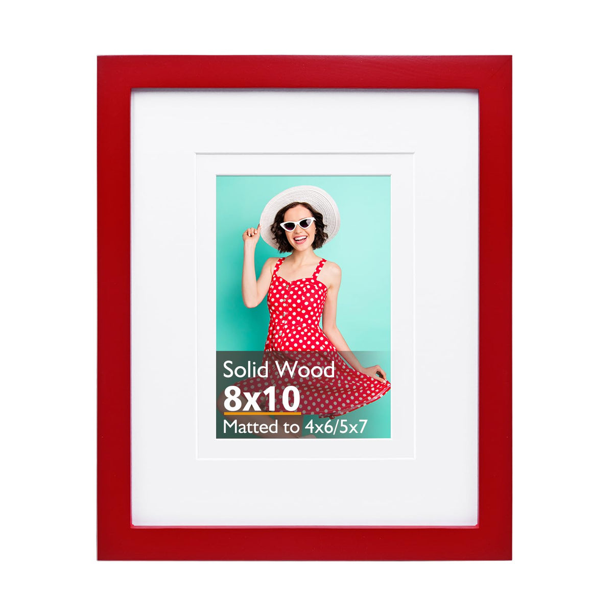 KINLINK 11x14 Picture Frame Natural, Solid Wood Frame 11x14 with Acrylic Plexiglass for Pictures 5x7/8x10 With Mat,Tabletop and Wall Display, 11 x 14 Picture Frame Set of 1