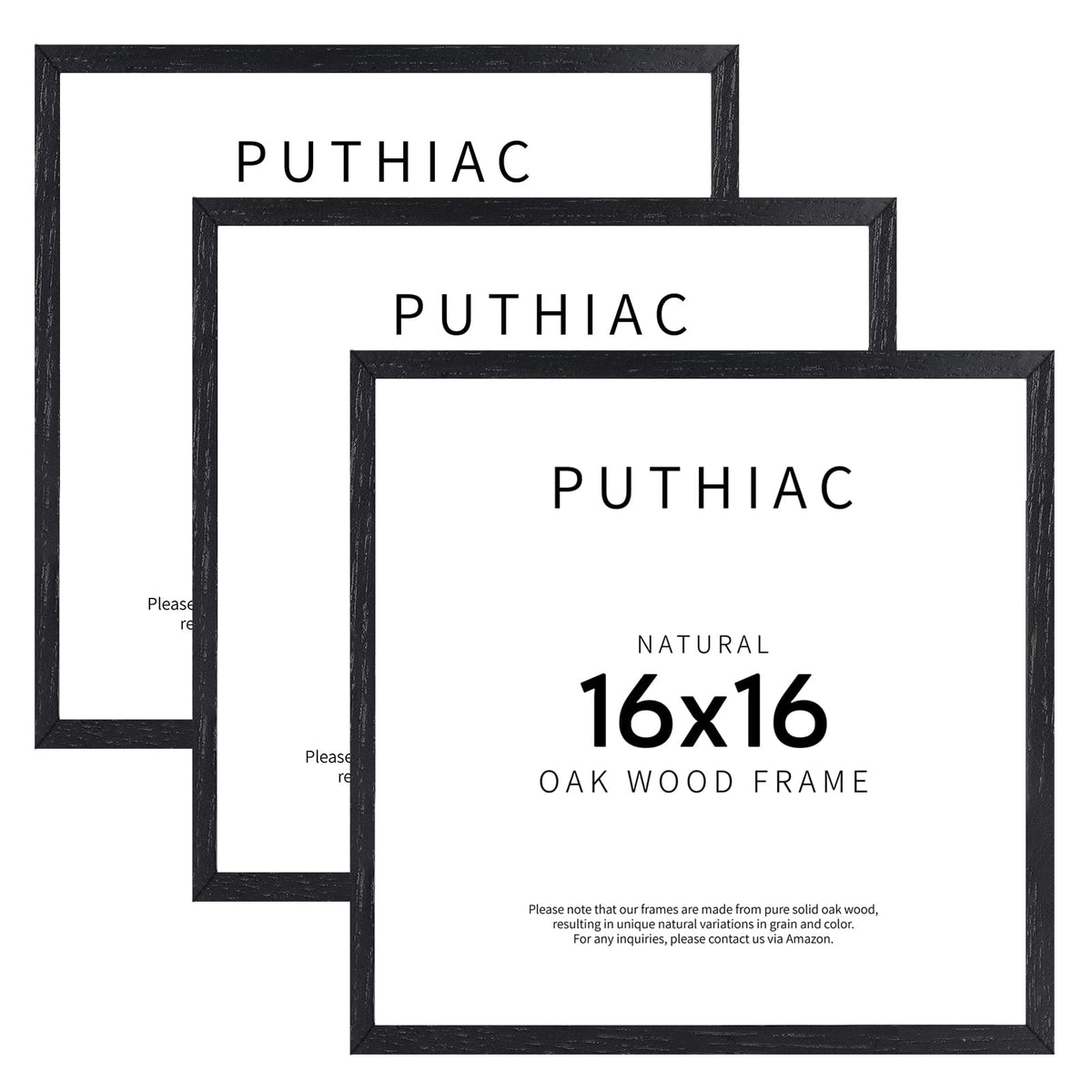 puthiac 11x14 Solid Oak Wood Picture Frame, Natural Oak, 1 Pack