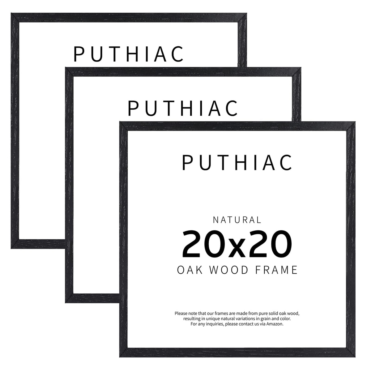 puthiac 11x14 Solid Oak Wood Picture Frame, Natural Oak, 1 Pack