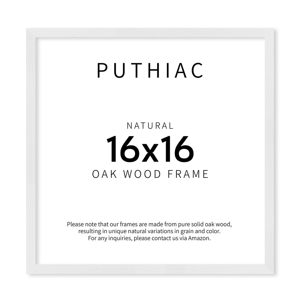 puthiac 11x14 Solid Oak Wood Picture Frame, Natural Oak, 1 Pack