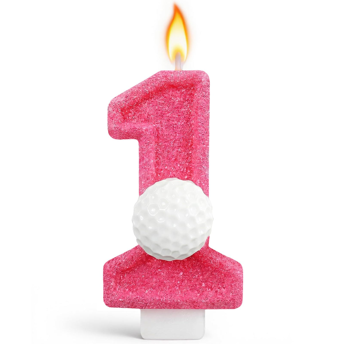 Conelist Strawberry 1 Candle for First Birthday Pink Number 1 Candle