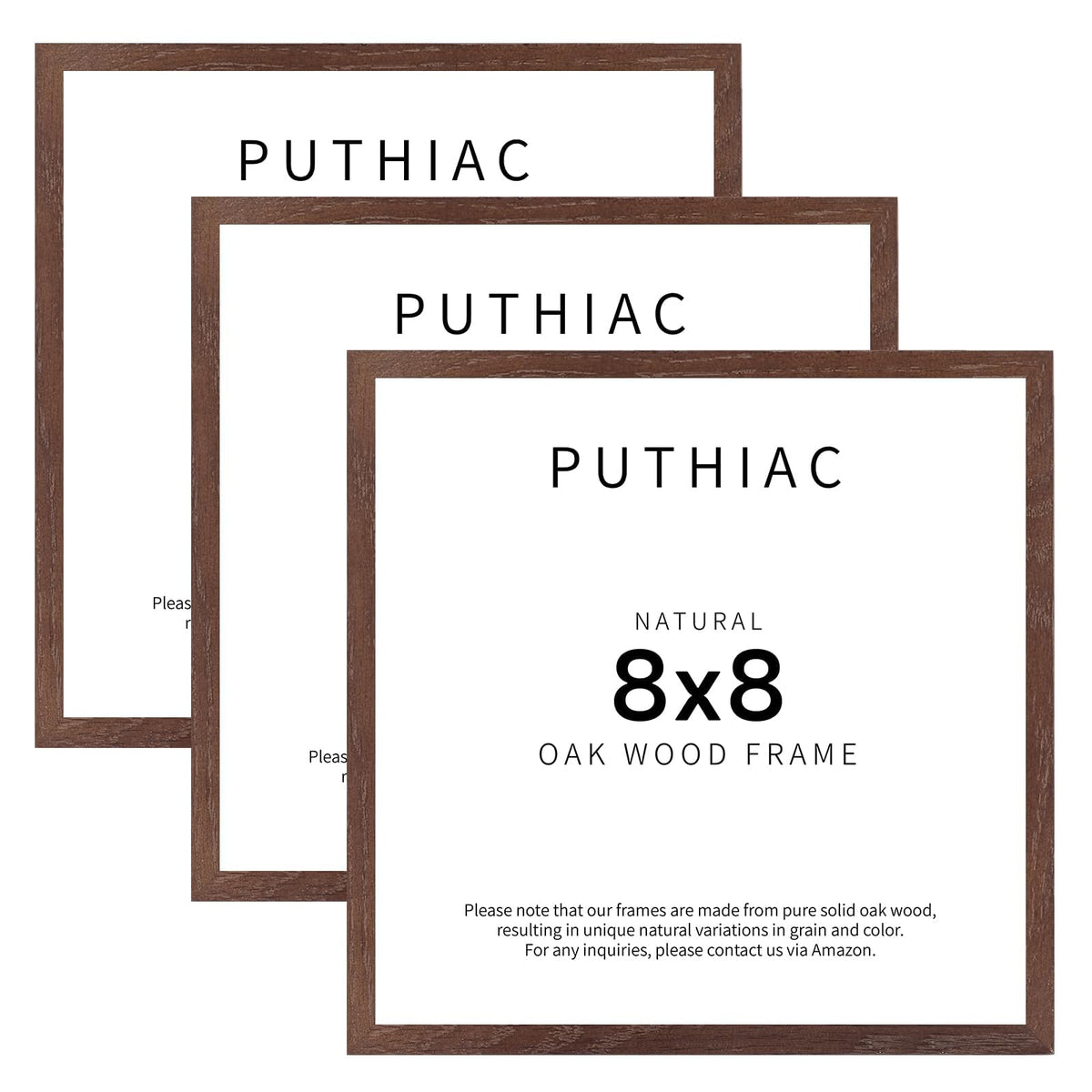 puthiac 11x14 Solid Oak Wood Picture Frame, Natural Oak, 1 Pack