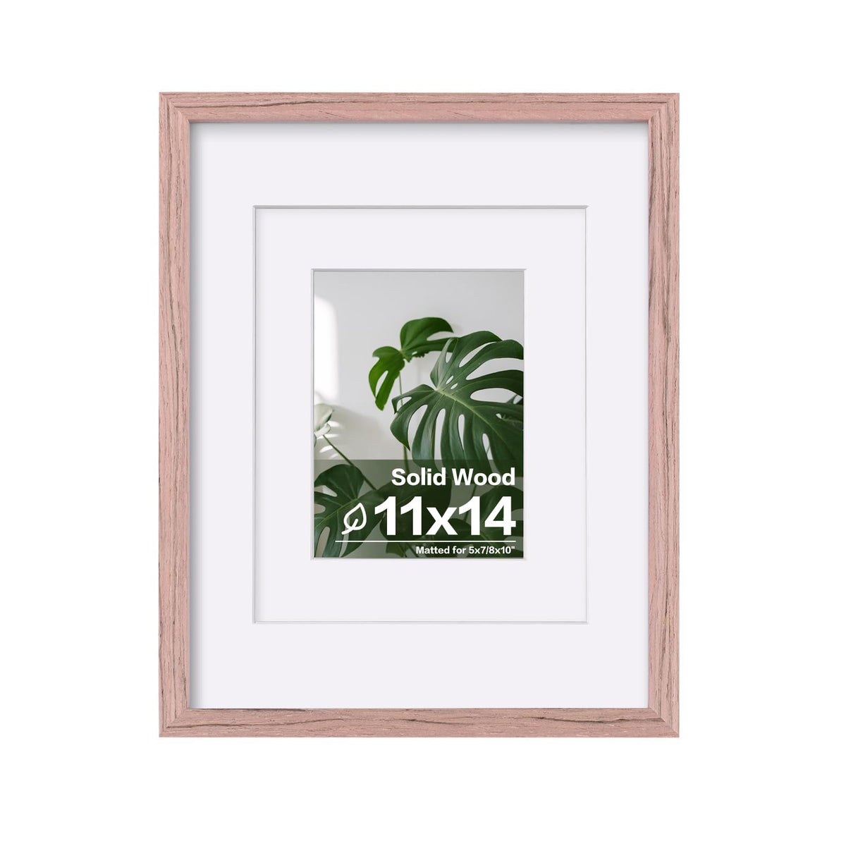 Egofine 11x14 Picture Frame Made of Solid Wood Covered by Plexiglass, Display Pictures 5x7/8x10 with Mat or 11x14 Without Mat for Table Top Display and Wall Mounting Photo Frame, Navy Blue