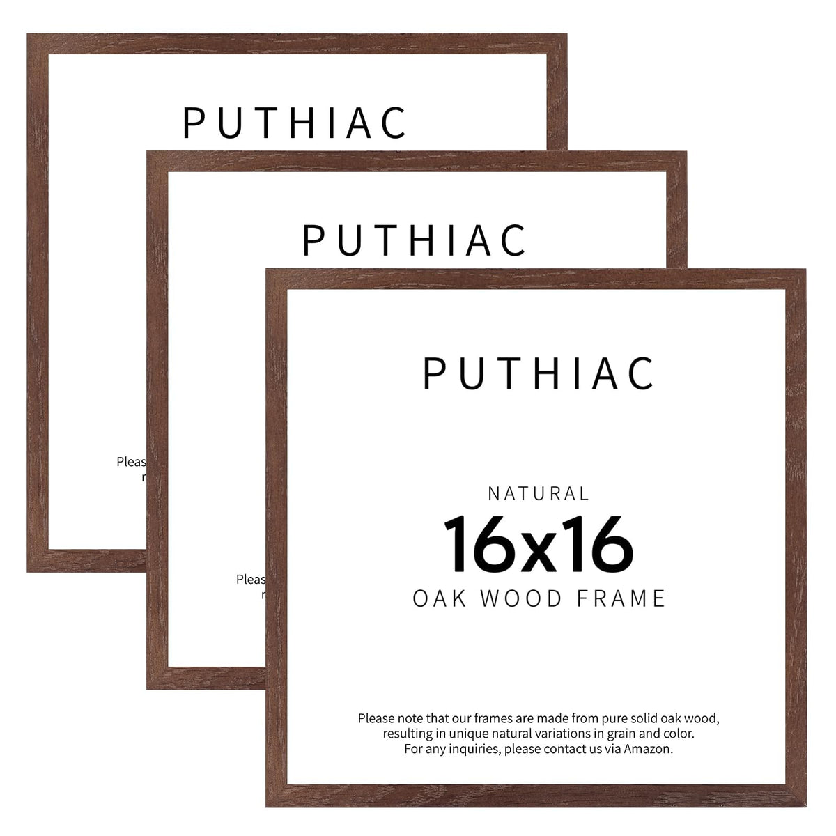 puthiac 11x14 Solid Oak Wood Picture Frame, Natural Oak, 1 Pack