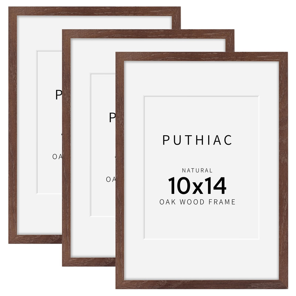 puthiac 11x14 Solid Oak Wood Picture Frame, Natural Oak, 1 Pack