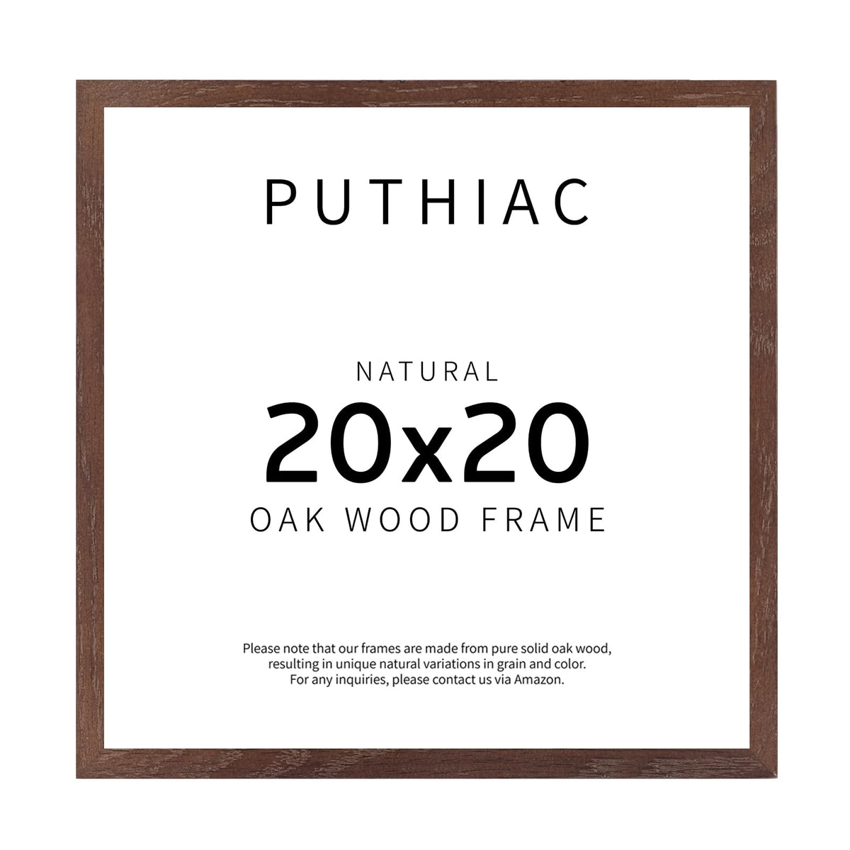 puthiac 11x14 Solid Oak Wood Picture Frame, Natural Oak, 1 Pack