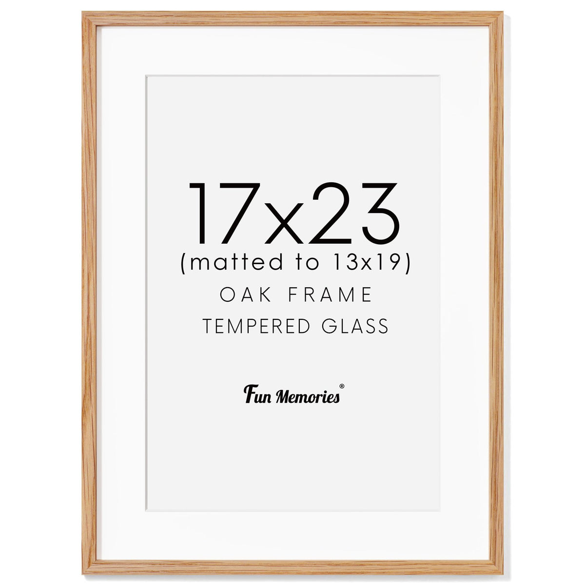 Fun Memories 5x7 Picture Frame, Solid Oak Wood 5 x 7 Frame with Plexiglass, 5 by 7 Photo Frame for Wall & Tabletop Display, 5x7 Picture Frame Matted to 4x6, Walnut Color, 1 Pack