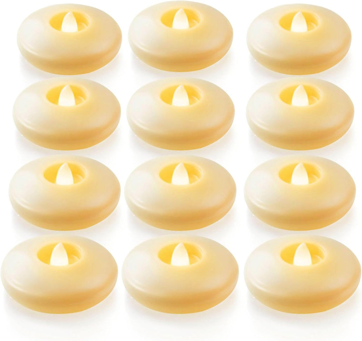 Homemory 24Pack 3" White Flameless Floating LED Candle, Waterproof Tealight