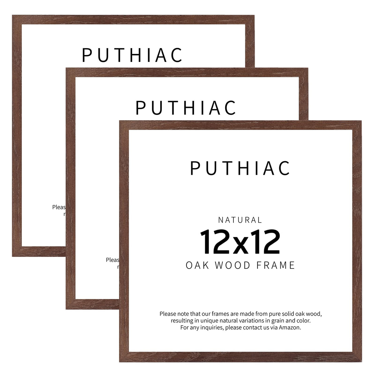 puthiac 11x14 Solid Oak Wood Picture Frame, Natural Oak, 1 Pack