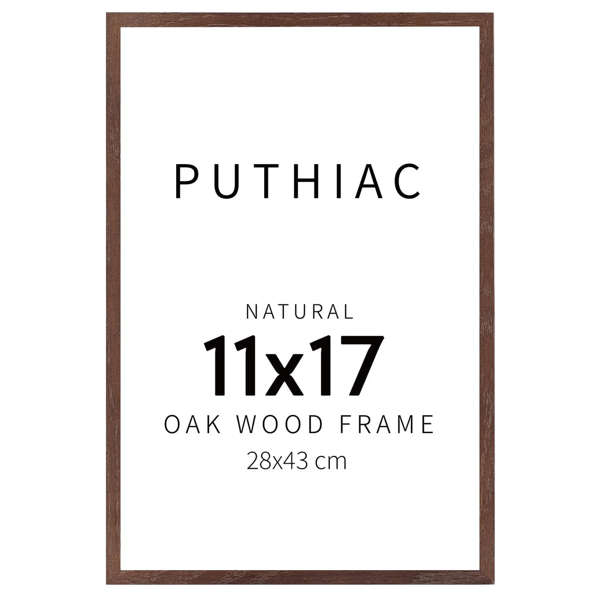 puthiac 11x14 Solid Oak Wood Picture Frame, Natural Oak, 1 Pack