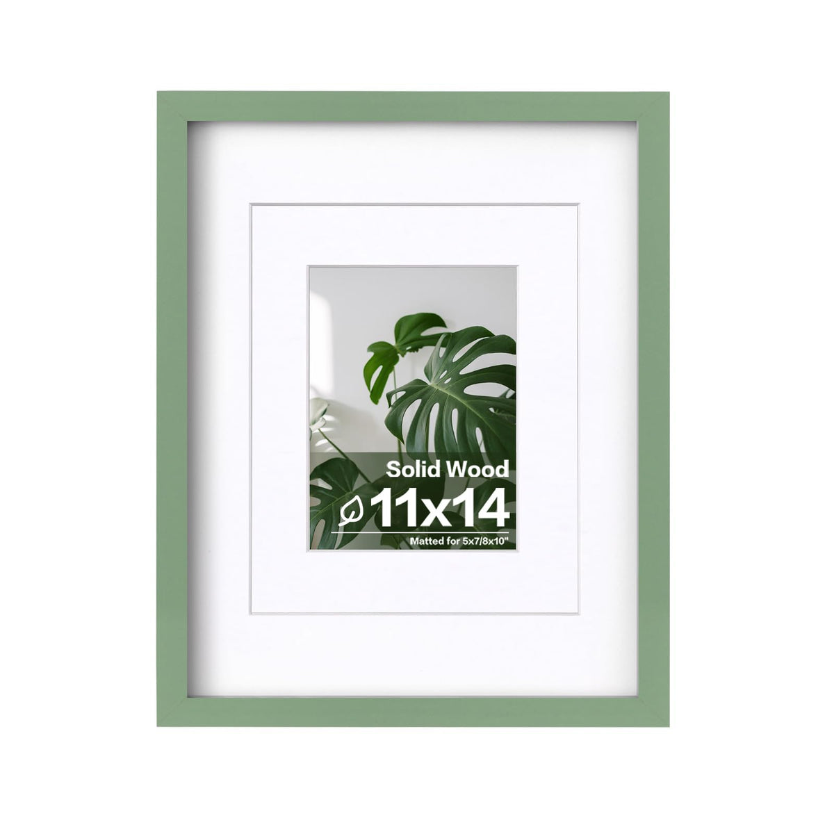 Egofine 11x14 Picture Frame Made of Solid Wood Covered by Plexiglass, Display Pictures 5x7/8x10 with Mat or 11x14 Without Mat for Table Top Display and Wall Mounting Photo Frame, Navy Blue