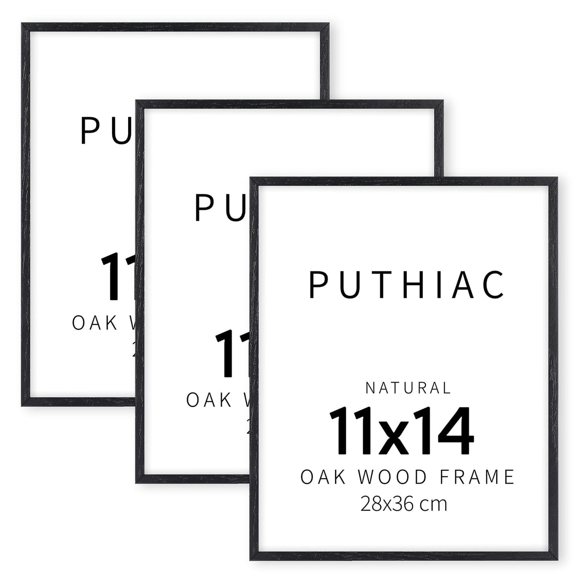 puthiac 11x14 Solid Oak Wood Picture Frame, Natural Oak, 1 Pack