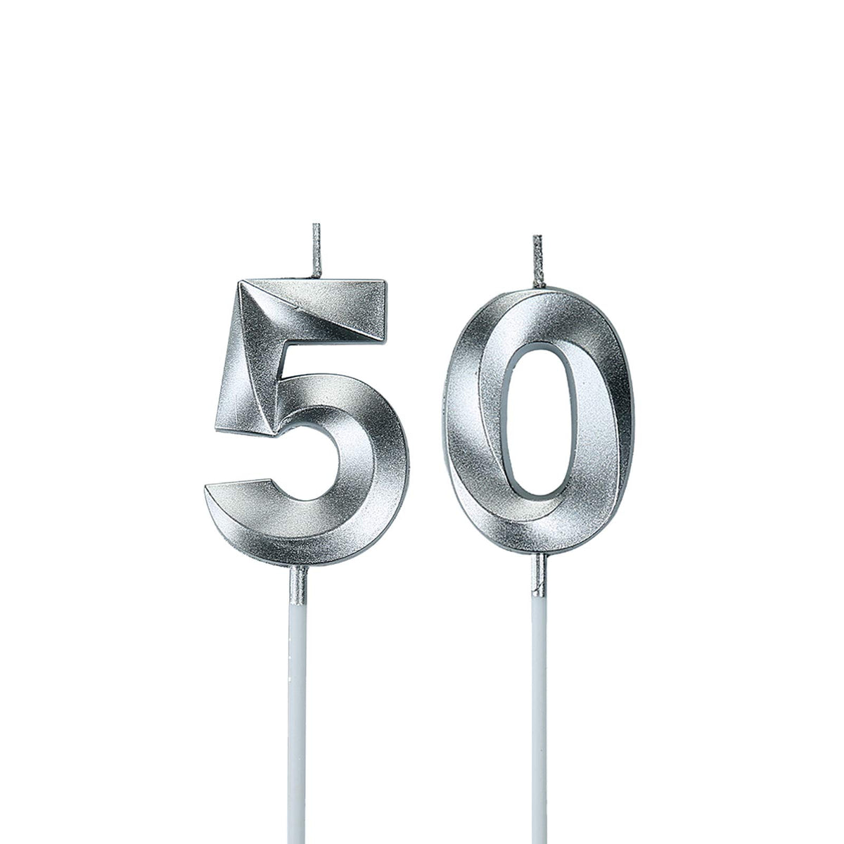 50th Birthday Candles,Gold Number 50 Cake Topper for Birthday Decorations Party Decoration