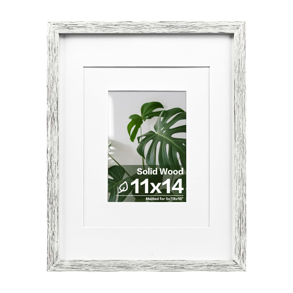 Egofine 11x14 Picture Frame Made of Solid Wood Covered by Plexiglass, Display Pictures 5x7/8x10 with Mat or 11x14 Without Mat for Table Top Display and Wall Mounting Photo Frame, Navy Blue