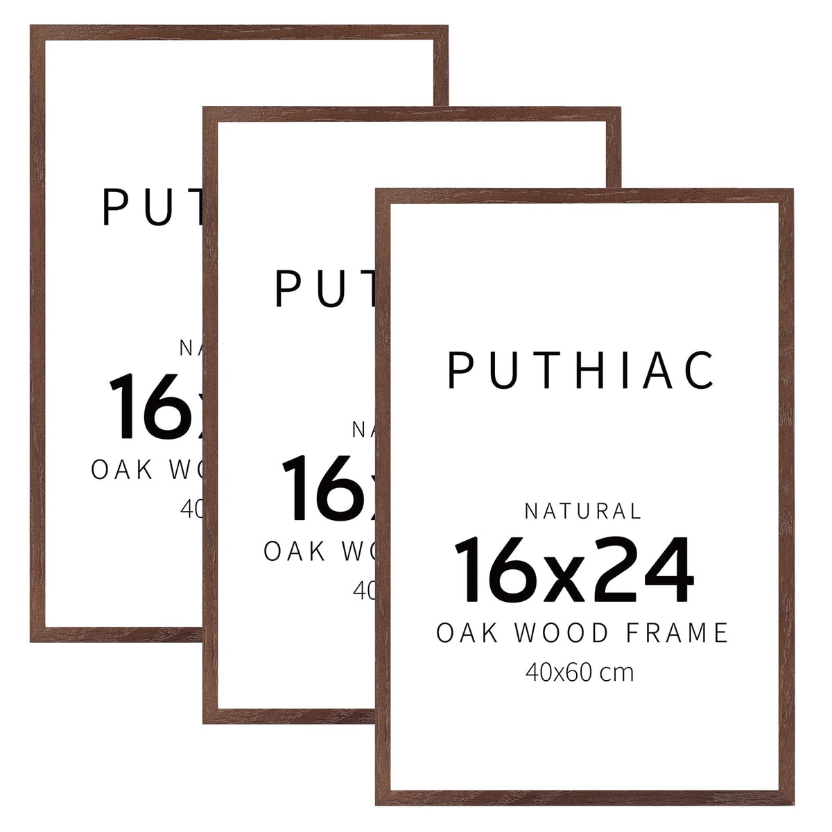 puthiac 11x14 Solid Oak Wood Picture Frame, Natural Oak, 1 Pack