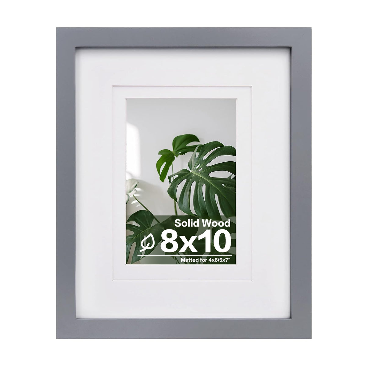 Egofine 11x14 Picture Frame Made of Solid Wood Covered by Plexiglass, Display Pictures 5x7/8x10 with Mat or 11x14 Without Mat for Table Top Display and Wall Mounting Photo Frame, Navy Blue