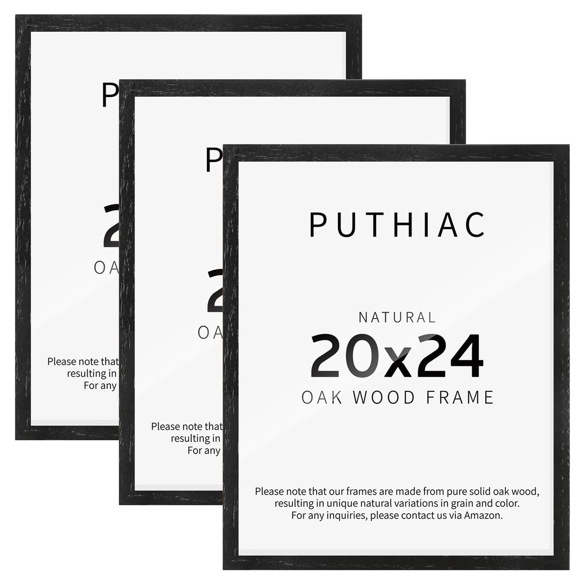 puthiac 11x14 Solid Oak Wood Picture Frame, Natural Oak, 1 Pack