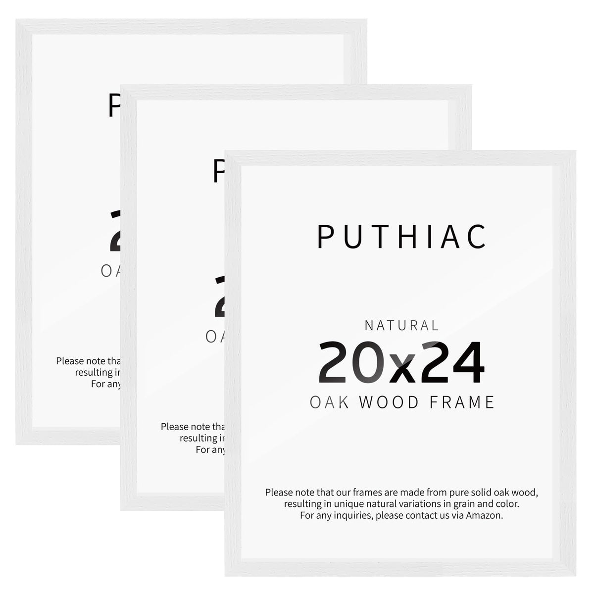 puthiac 11x14 Solid Oak Wood Picture Frame, Natural Oak, 1 Pack
