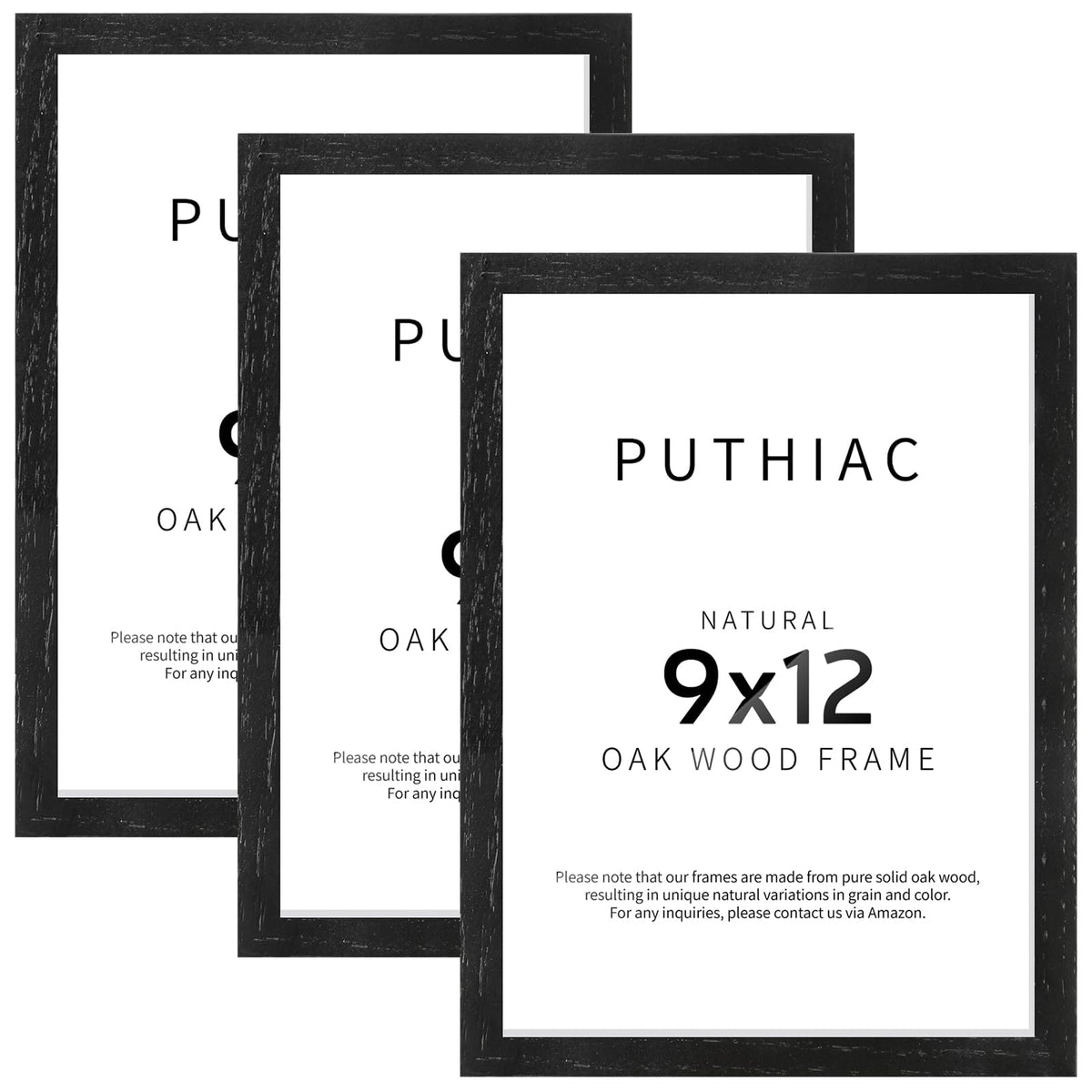 puthiac 11x14 Solid Oak Wood Picture Frame, Natural Oak, 1 Pack