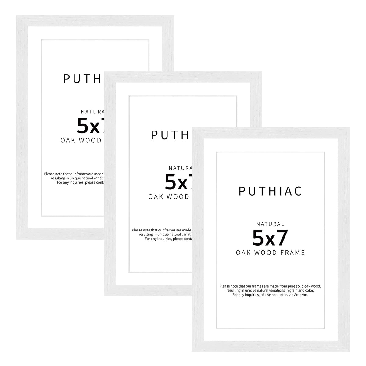 puthiac 11x14 Solid Oak Wood Picture Frame, Natural Oak, 1 Pack