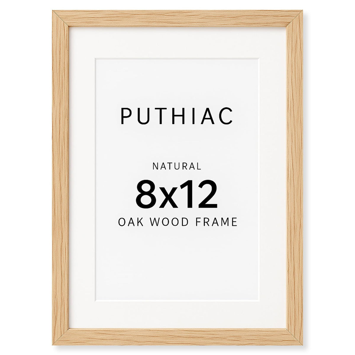 puthiac 11x14 Solid Oak Wood Picture Frame, Natural Oak, 1 Pack